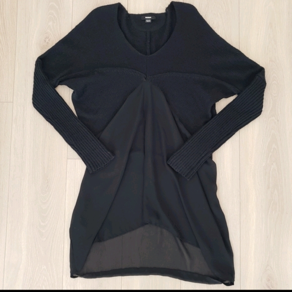 RUDSAK mixed media sweater black medium large - Picture 1 of 11